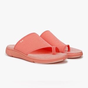 NWT Ryka Lightweight Slide Sandals in Bright Coral, Size 6 Wide